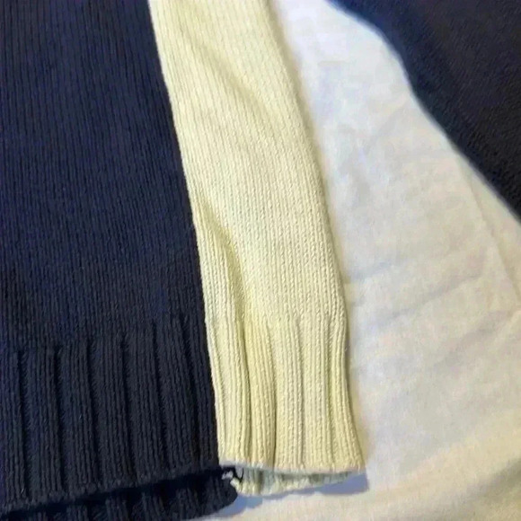 Timberland crewneck sweater logo front blue cream size XL - Picture 3 of 6